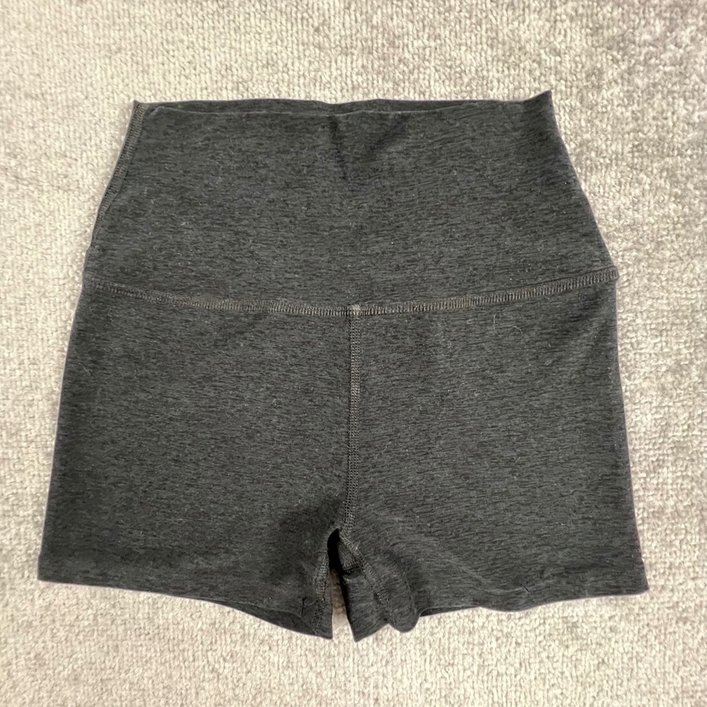Beyond Yoga Spacedye High Waisted Biker Shorts Charcoal Gray SD5067 Small
